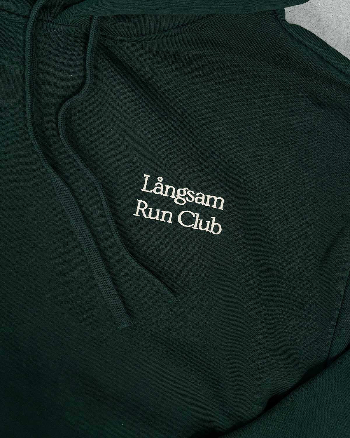 Embroidered Logo Hooded Sweatshirt – Pine Green