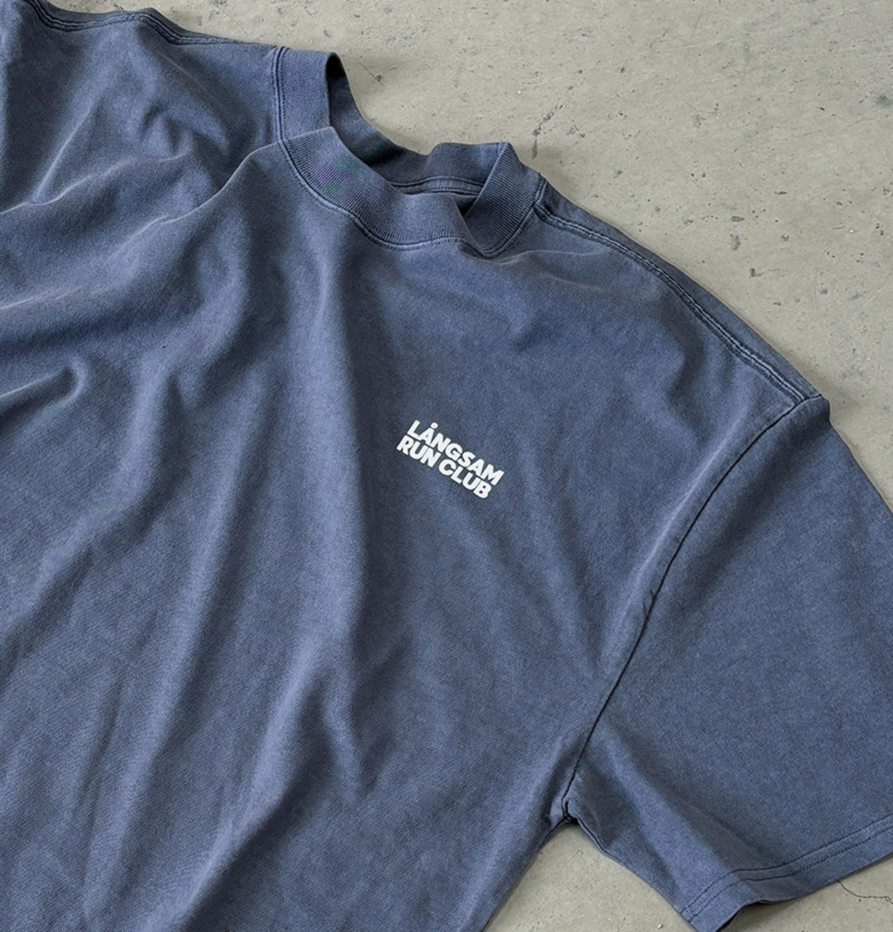 Heavy Faded Logo T-Shirt – Indigo