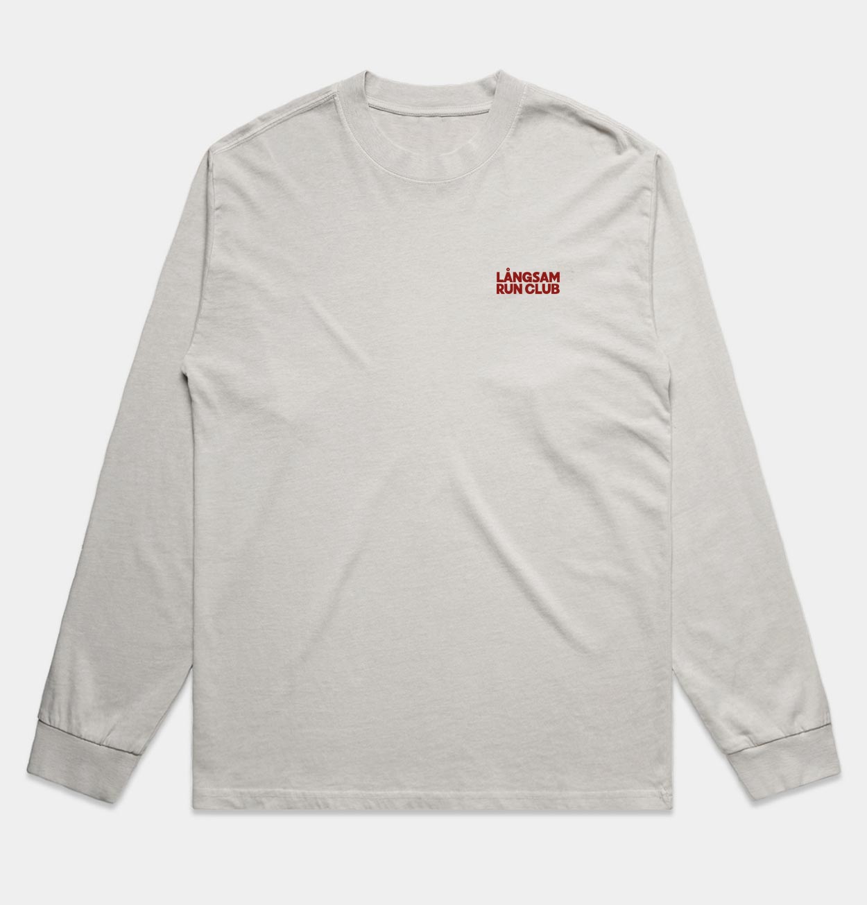 Heavy Faded Logo Long Sleeve T-Shirt – Bone
