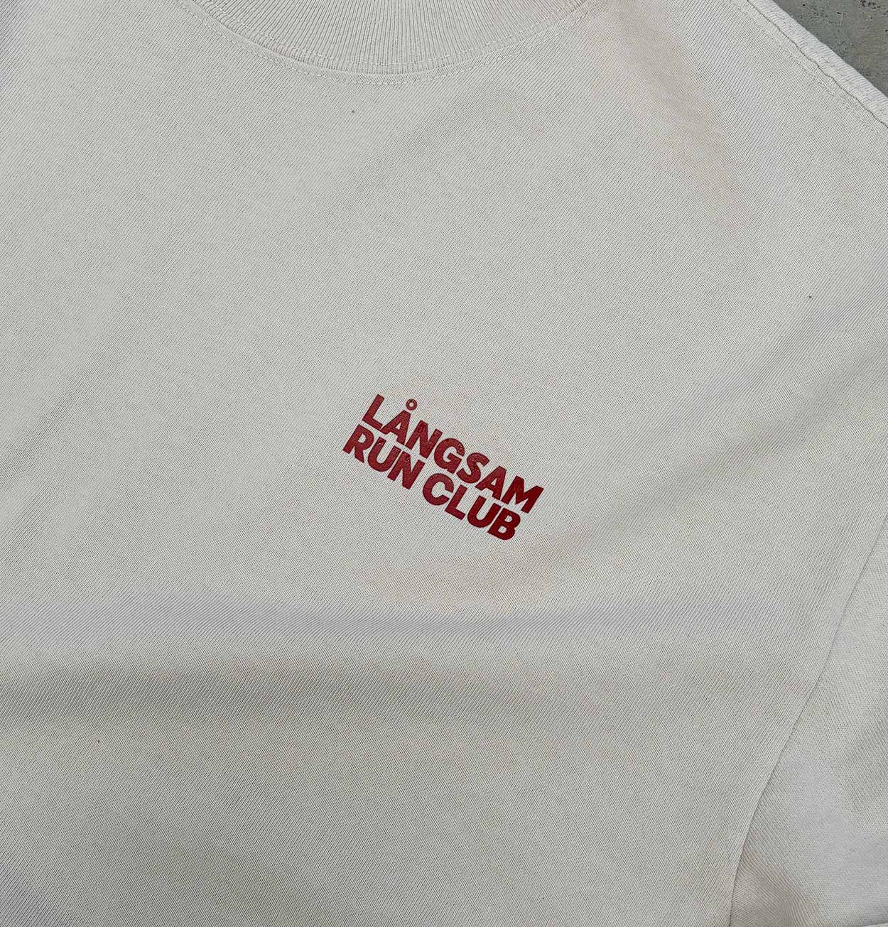 Heavy Faded Logo Long Sleeve T-Shirt – Bone