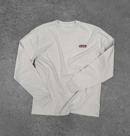 Heavy Faded Logo Long Sleeve T-Shirt – Bone