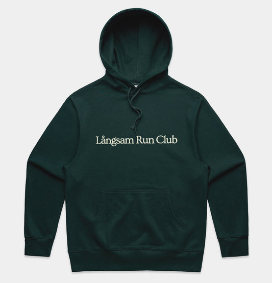 Heavy Hooded Embroidery Sweatshirt – Pine Green