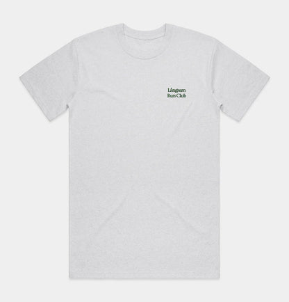 Embroidered Logo T-Shirt – White Heather