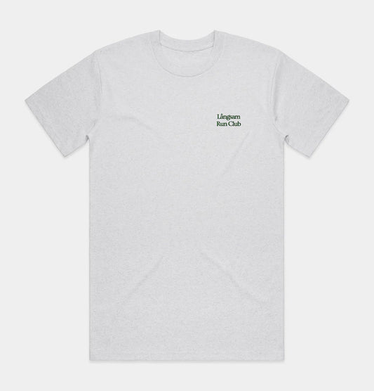 Embroidered Logo T-Shirt – White Heather