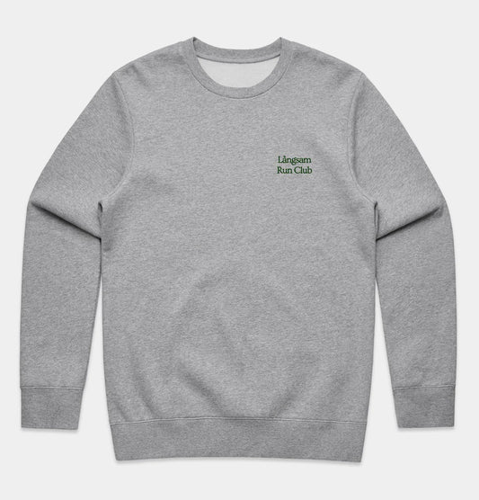 Embroidered Logo Sweatshirt – Athletic Heather