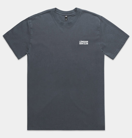 Heavy Faded Logo T-Shirt – Indigo
