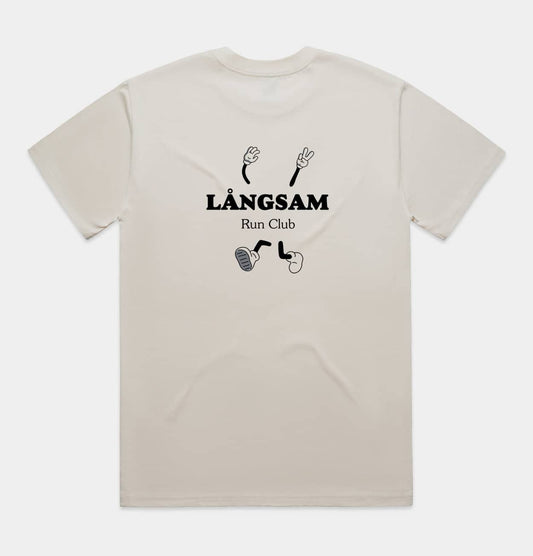 Långsam Run Club Original T-Shirt in Ecru