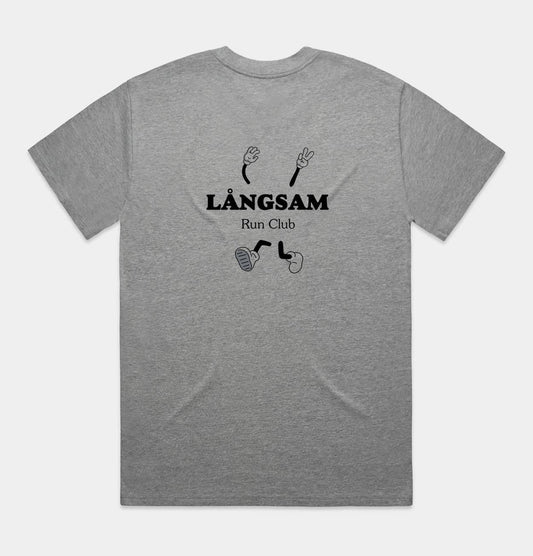 Långsam Run Club Original T-Shirt in Athletic Heather